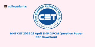 MHT CET 2025 22 April Shift 2 Question Paper (Available): Download Question Paper (PCM) with Answers PDF